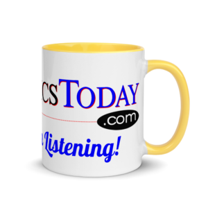 "Keep On Listening" Mug with Color Inside